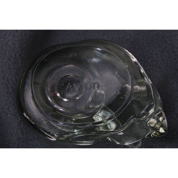 Avon Cat Votive Candle Holder Clear Glass Curled Sleeping Vintage 91292 - Picture 4 of 5